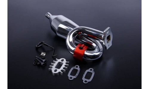 SS Pro Pipe with Alloy Pipe Clamp - Pigtail | Rovan Sports